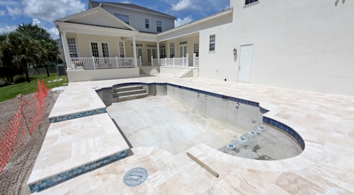 Travaux d'aménagement de terrain pour piscine à Béthune